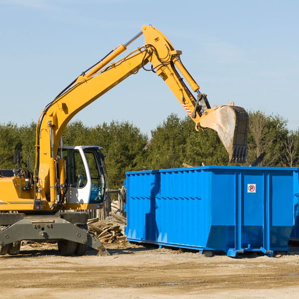 are there any restrictions on where a residential dumpster can be placed in Rock Island TN